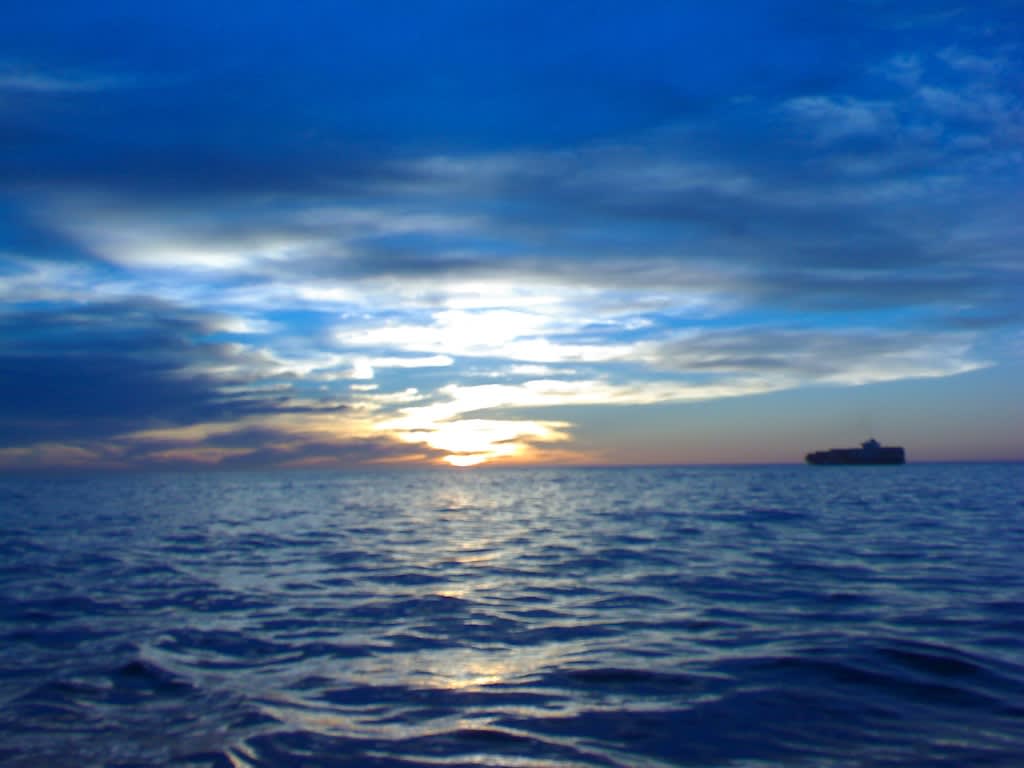 Sunset without sharks